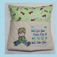 Seated Boy Reading Cushion