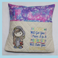 Girl Dressing Up Reading Cushion