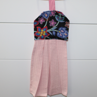 Abstract Flowers Hanging Tea Towel