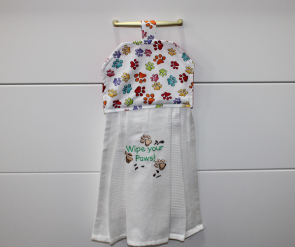 Paw Prints Hanging Tea Towel