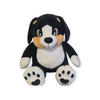 Remembear Black Dog — Custom Embroidered Belly