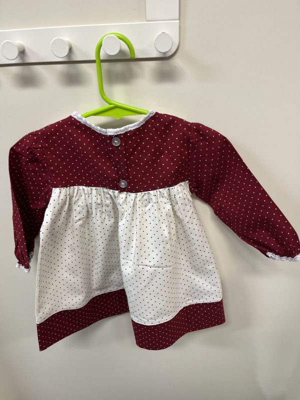 Cream and Red Brushed Cotton Dress - Image 2