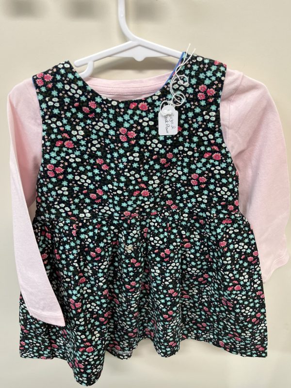 Dark Navy Dress with Pink Shirt