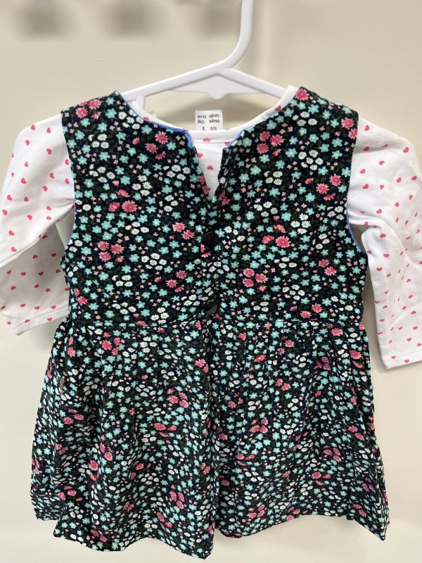 Dark Navy Dress with White Heart Shirt - Image 2