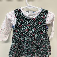 Dark Navy Dress with White Heart Shirt