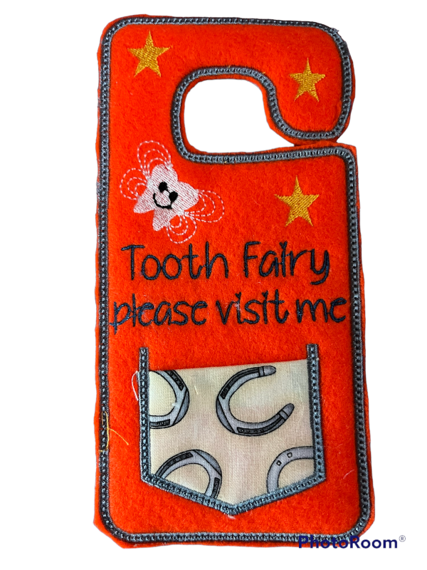 Red Tooth Fairy Door Hanger