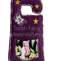 Purple Tooth Fairy Door Hanger