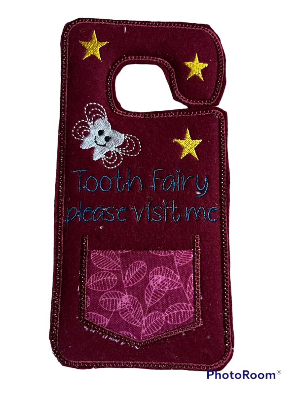 Burgundy Tooth Fairy Door Hanger