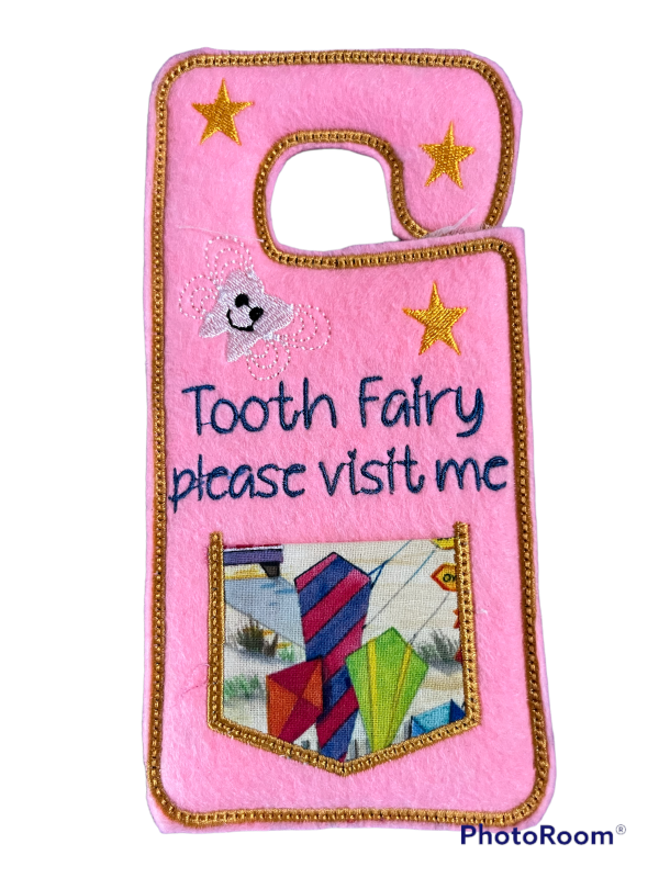 Pink with Kites Tooth Fairy Door Hanger