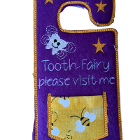 Purple Tooth Fairy Door Hanger