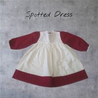 Cream and Red Brushed Cotton Dress