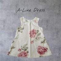 Upcycled Large Pink Flower Dress size 4
